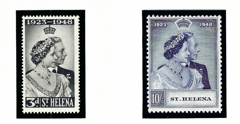 St Helena 130 MNH 1948 low value of KGVI Silver Wedding