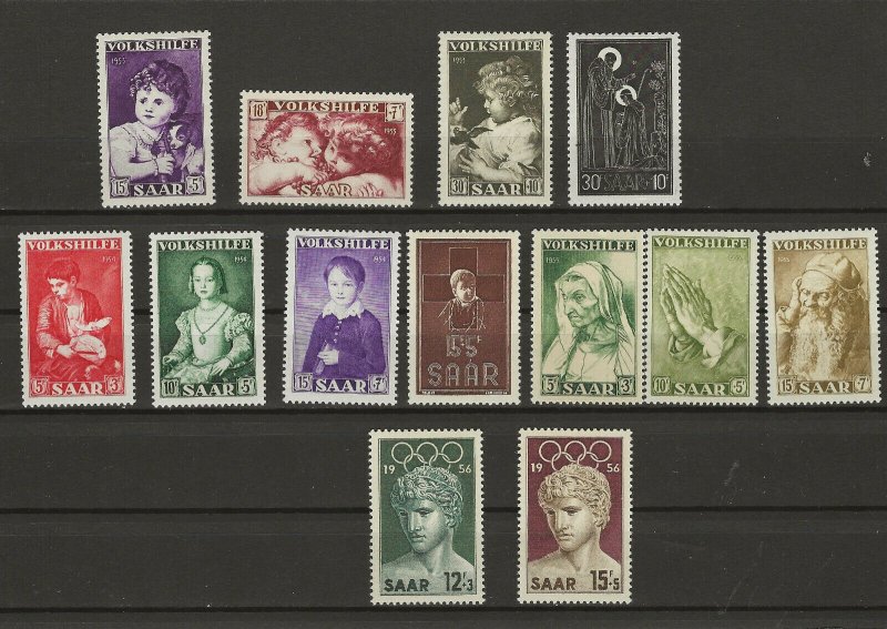 Saar B96-8, 99, 100, 101-3, 105-7 & 109-110 MNH  411022