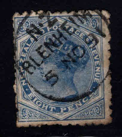 New Zealand Scott 66 Used 1882 Victoria wmk 62, perf tips toned