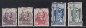 San Marino # 84-88, Garibaldi, Hinged, 1/2 Cat.