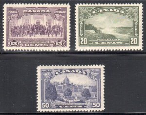 Canada  #224 to 226 MINT LH   C$68.00