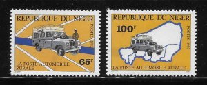 Niger 1983 Mail van Map Sc 627-628 MNH A2222