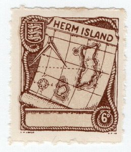 (I.B) Cinderella Collection : Herm Island 6d (Map)