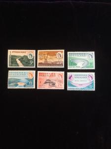 Rhodesia &Nyasaland Scott #172-177 Mint Set