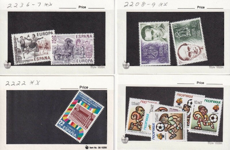 SPAIN 8 STOCK CARDS COLLECTION LOT MODERN MINT NEVER HINGED VF SOUND