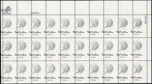 1731, 13¢ Misperforated ERROR Block of 30 Stamps Carl Sandberg - Stuart Katz