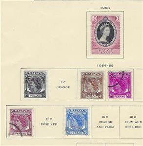 VEGAS 1949-57 Straits Settlements As Shown See Scans For 6 Pages (CP22)