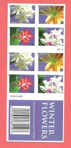 US #4865b (49c) Winter Flowers - MNH - Uncut Booklet