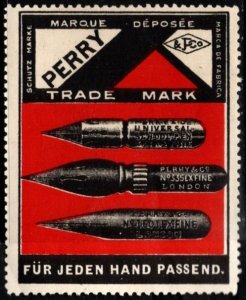 Vintage Germany Poster Stamp Perry & Company Suitable For Every Hand