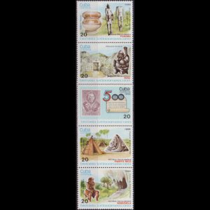 CUBA 1986 - Scott# 2906a History 20c NH btw.perf.folded