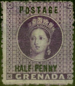 Grenada 1881 1/2d Deep Mauve SG21d 'No Hyphen' Fine Unused