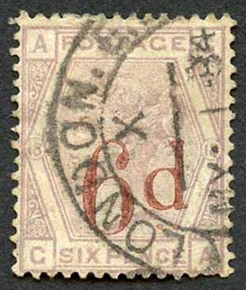 SG162 6d on 6d Lilac Wmk Imperial Crown Plate 18 Fine Used Cat 150 pounds