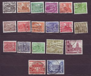 J23218 JLstamps 1949 berlin germany set used #9n42-60 buildings