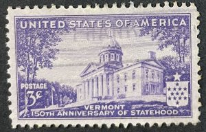 US #903 Used F/VF - 3c Vermont Statehood 1941 [B19.9.3]