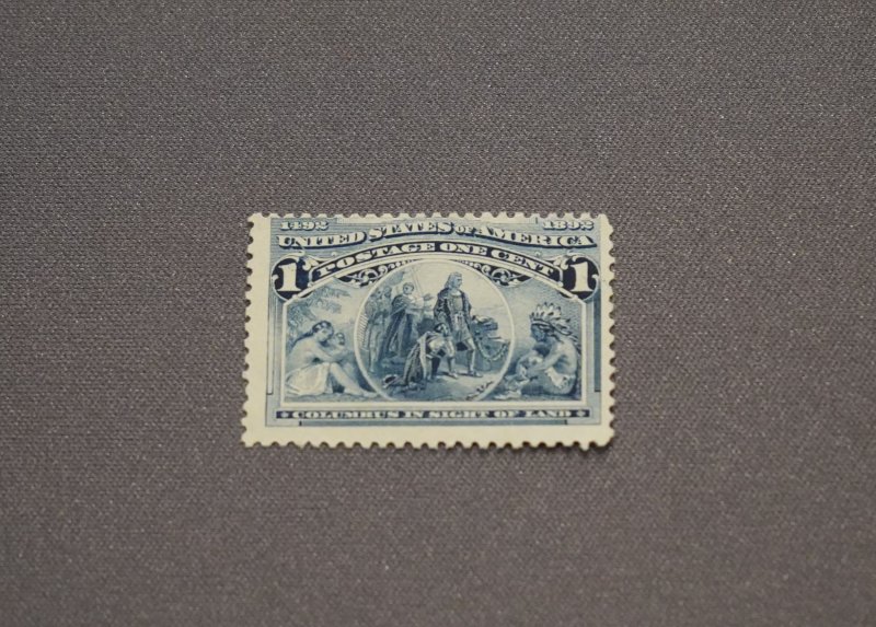 230, Columbus in Sight of Land, Unused, No Gum, CV $18.50
