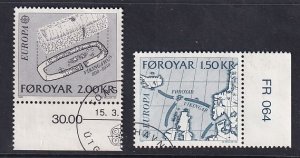 Faroe Islands   #81-82  used  1982  Europa