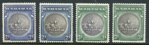 Bahamas 1930 2s and 3s Great Seal shades SG131 131c 132 132b VFM 