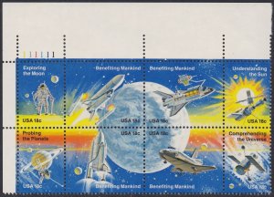 1919a Space Achievement Plate Block MNH
