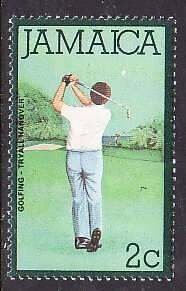 Jamaica-Sc#466- id7-unused NH 2c Golfing-Sports-1979-