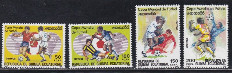 Equatorial Guinea #  101-104, World Cup Soccer, NH, 1/2 Cat.