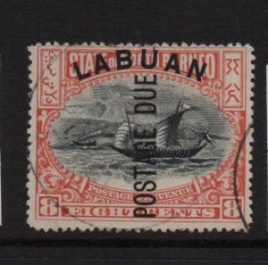 Labuan 1901 SGD6c Postage due 8c 15.75 perf - used CDS