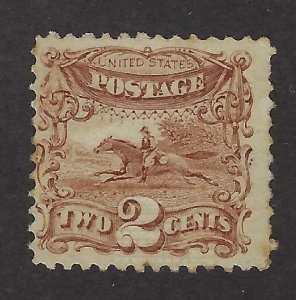 United States Scott 113 Mint Hinged - slightly damaged gum