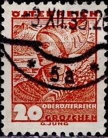 Austria; 1934: Sc. # 361: Used Single Stamp