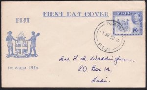 FIJI 1950 GVI new 1/6d definitive - FDC....................................B4403