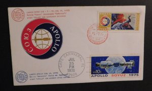 1975 Cover Russia USSR CCCP Apollo Soyuz Docking Cape Canaveral FL USA Moscow