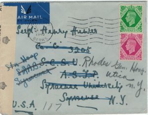 Great Britain 1937 SG471 & 472 on Censor Cover PM 1943