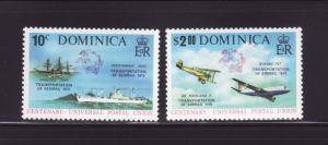 Dominica 418-419 Set MNH UPU, Ships and Planes (A)