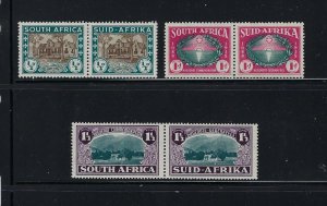 SOUTH AFRICA SCOTT #B9-B11 1939 SEMI-POSTALS-HUGUENOT MONUMENT PAIR- MINT HINGED