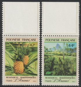 EDSROOM-16326 French Polynesia 555-556 MNH 1991 Complete Pineapple