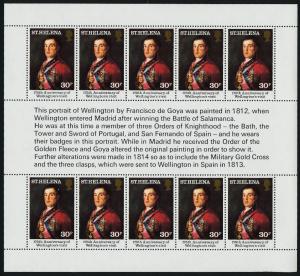 St Helena 342-3 Sheets MNH Duke of Wellington, The Briars