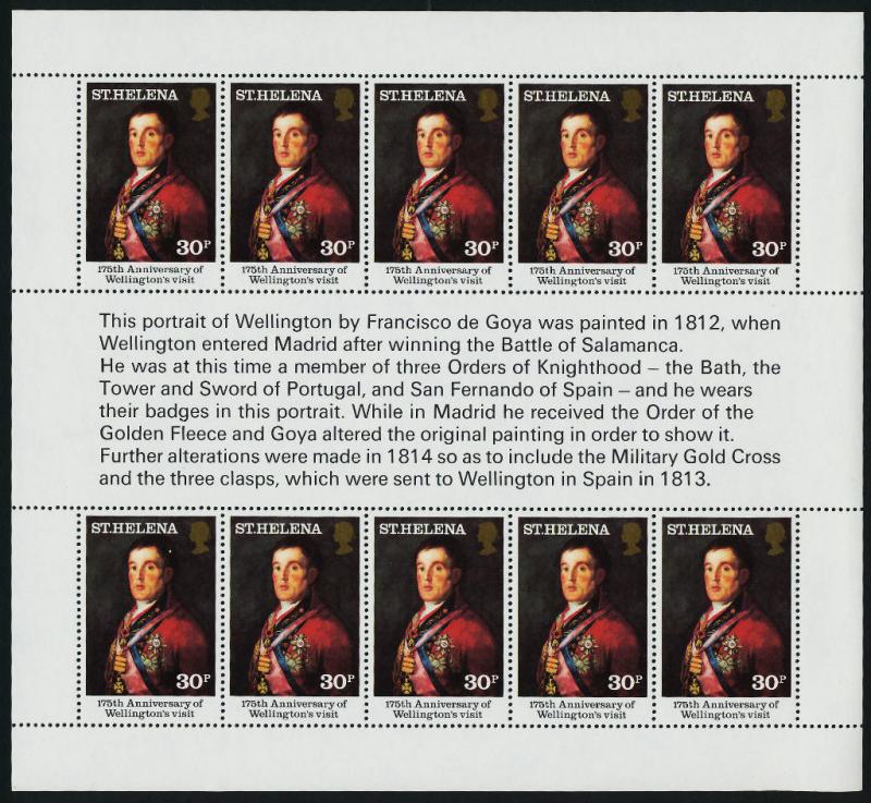 St Helena 342-3 Sheets MNH Duke of Wellington, The Briars