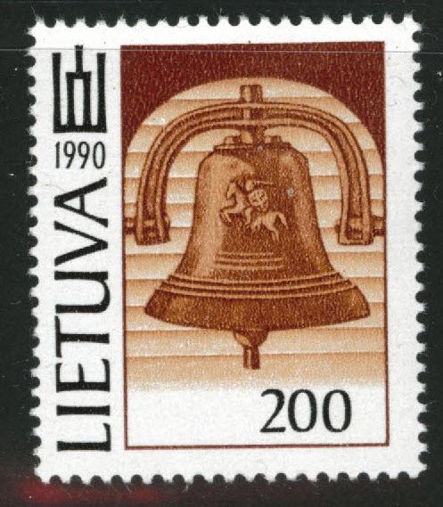 LITHUANIA LIETUVA Scott 384 MH*  Bell stamp