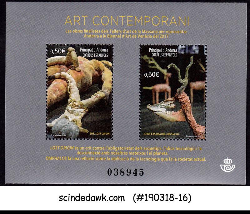 SPANISH ANDORRA - 2017 CONTEMPORARY ART - ZOE(LOST ORIGIN) MIN/SHT MNH