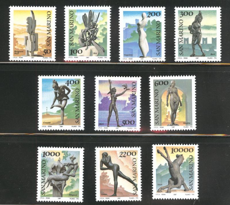 San Marino Scott 1125-1134 MNH** 1987 Sculpture set