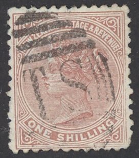 New Zealand Sc# 67 Used (a) 1897 1sh Queen Victoria