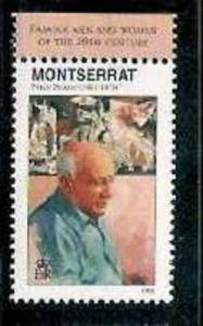 Montserrat 1998 Pablo Picasso, Spainish Painter, Art, Famous People Sc 935 MN...
