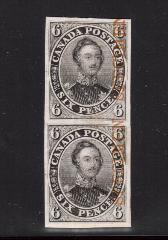 Canada #2TCx XF Proof Pair India Paper On Card