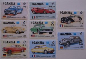 Gambia 620-7  MNH Cat $6.40 Full Set Car Topical