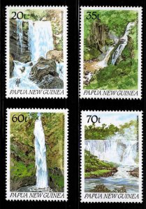 Papua New Guinea Scott 729-732  MNH**  1990 Waterfalls set