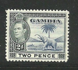 Álbum Tesoros Gambia Scott #135 2p George VI Elefante MH