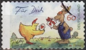 Germany 2776 (used) 60c greeting: “Für dich” (For you) (2014, s/a)