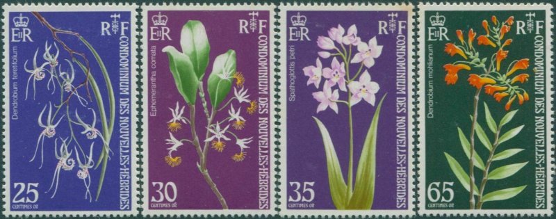 New Hebrides French 1973 SGF189-F192 Orchids set MNH