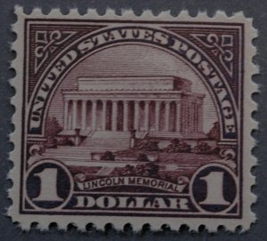 United States #571 1 Dollar Lincoln Memorial MNH