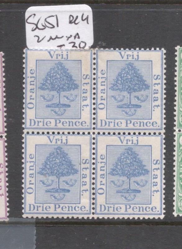 Orange Free State SG 51 Block of Four Two MNH (4dgr)