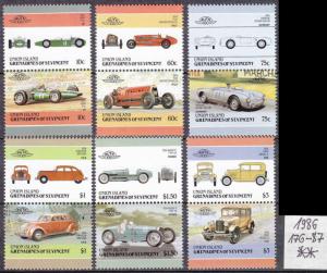 ST. VINCENT [Union Island] MiNr 0176-87 ( **/mnh ) Autos