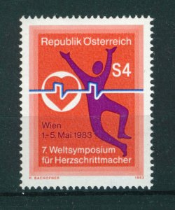 Austria 1983 Seventh World Symposium on Pacemakers stamp. MNH. Sg 1961